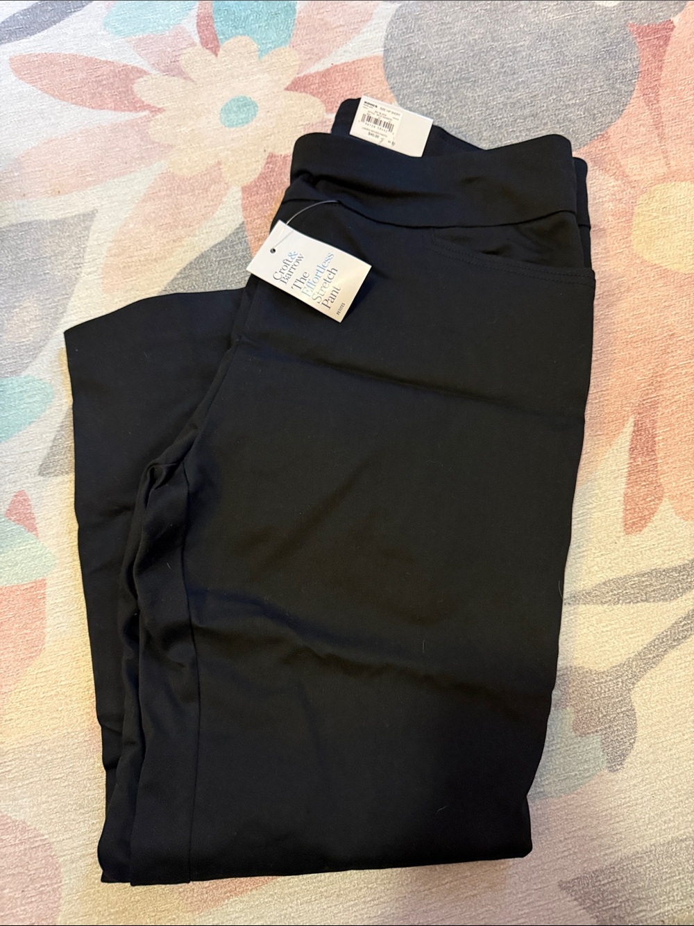 Croft & Barrow Petite Short Black Pants Bootcut